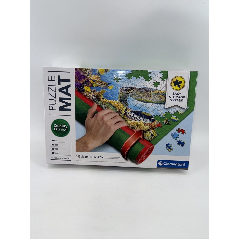Jigsaw Puzzle Roll Up Green Felt Mat Fits Up To 2,000 Pieces‎ Portable Storage